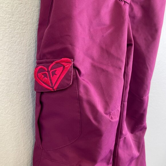 Roxy Kids Ski Snowboard Snow Bib Overalls T 4-5 Purple Dry Flight Technology - Picture 5 of 9